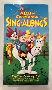 VTG Alvin and the Chipmunks Sing Along VHS Video Tape Ragtime Cowboy Joe 1993 - Picture 1 of 8