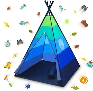USA Toyz Happy Hut Tipi Zelt für Kinder - blau - Bild 1 von 7