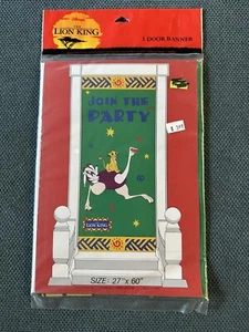 LION KING Decoration Animal Party Birthday Door 27”x60” Join The Party Vintage - Picture 1 of 6