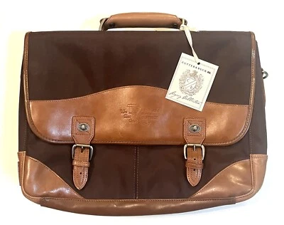 NUEVO Maletín para computadora portátil Cutter & Buck Messenger de cuero y nailon con correa para el hombro Foto 1 de 4