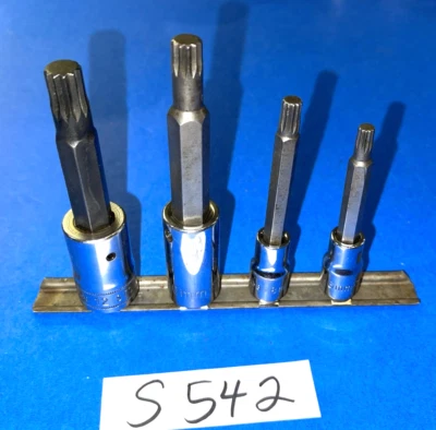 S-K TOOLS 4 PIECE 3/8-1/2 DRIVE TRIPLE SQUARE SOCKET DRIVER SET 6MM, 8, 10, 12MM - Image 1 of 4