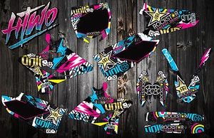 NEW YZ 125 250 Graphics Sticker Decals Kit RESTYLED PLASTICS 2015 2016 2017 MX - Picture 1 of 1