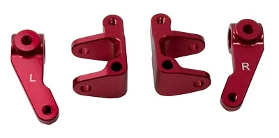 Dhawk JRX2 Aluminum Front Carriers & Spindles Red For Team Losi JRX-PRO JRXT - Image 1 of 4