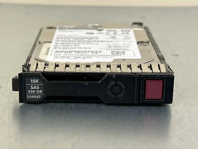 HPE 450GB 15K 12Gb/s SAS 759210-B21 759547-001 2.5 SFF HDD 12G SAS3 G8 G9 G10 SC - Image 1 of 4