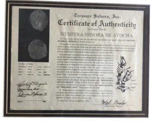 Nuestra Senora De Atocha Coin framed 8 Reale Philip III Spanish shipwreck 25.20g - Picture 1 of 14
