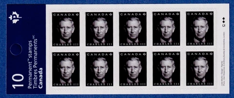 Canada (2023) King Charles III  - Complete Booklet of 10 - MNH Cover
