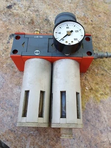 Parker Lubricator LUB100 FR100 20.  Untested. Pulled from an underpinner machine - Picture 1 of 7