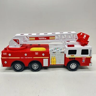 Tonka Fire Rescue Truck #328 Toy #06735 2010 Hasbro Light/Sounds Tested Works - Image 1 of 4