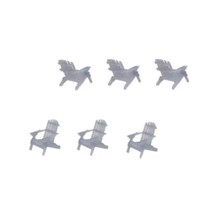 Outland Models paisaje ferroviario conjunto de sillas Adirondack 1:64 escala S - Imagen 1 de 2