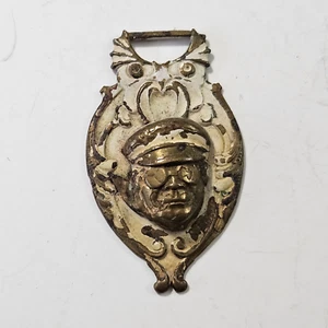 Late 1800's Autoist Motorist Chauffeur Watch Fob 1 5/8" Tall Automobilia - Picture 1 of 3