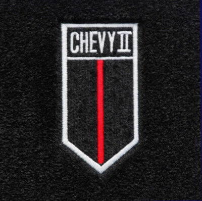 Alfombrillas delanteras Lloyd Mats Velourtex negras para Chevrolet Chevy II 1966 a 1967 Foto 1 de 2