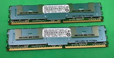 HP 8GB (2X4GB) 397415-B21 PC2-5300 DDR2 SDRAM ECC MEMORY KIT 398708-061  - Image 1 of 2