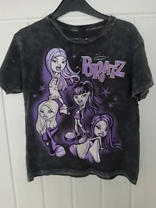 Bratz T-Shirt Adult Size XSmall Black & Purple Stonewashed - Picture 1 of 6