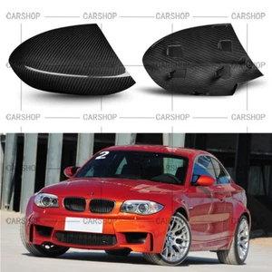 For BMW M3 E90 E92 E93 E82 2008-2013 Dry Carbon Fiber Side Mirror Cover Replace - Bild 1 von 5