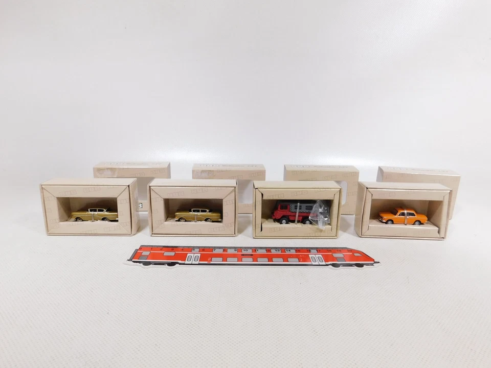 4X Bub H0 1:87 Modello 05551 06352 OPEL 08400 BMW 2002 Ti Mint Box #DN82-0,5 - Immagine 1 di 4