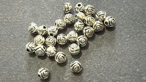 50x Tibetan Silver Metal Alloy Spacer Flower Shape Ball Size 8mm . ( JOBLOTS). - Picture 1 of 3