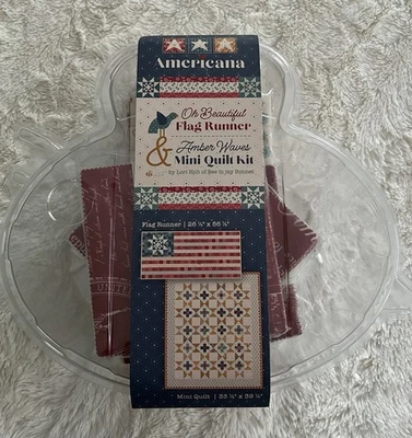 NUEVO Riley Blake Oh Hermosa Bandera Corredor y Amber Waves Mini Kit de Edredón Lori Holt Foto 1 de 4