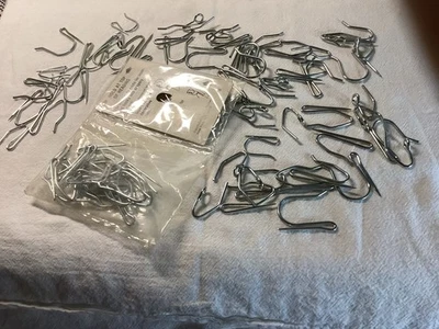 Vintage Lot Of Many Pin On Hooks For Curtains, Drape Different Sizes - Image 1 of 2
