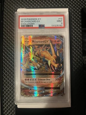 Pokemon Mega M CHARIZARD EX 13/108 XY Evolutions Holo Ultra Rare PSA 9 - Image 1 of 2