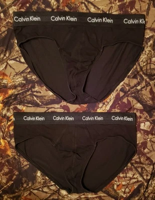 Lote de 2 calzoncillos de tiro bajo vintage de Calvin Klein para hombre ropa interior negros XL Foto 1 de 4
