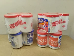 16 Stück 1987 Vintage Kooler Koaster Bierdose Koozies Budweiser Coors Miller Lite - Bild 1 von 24