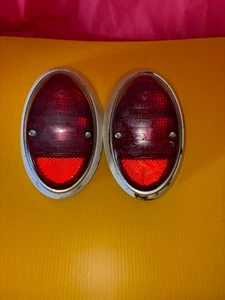 VW TAILLIGHTS VOLKSWAGEN BEETLE BUG TAIL LAMP LIGHT HELLA PAIR 1962-1967 - Picture 1 of 4