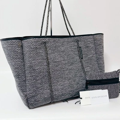 state of escape Ron Herman Tote Bag, Neoprene Gray, Large Capacity - Image 1 of 4