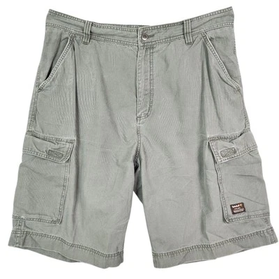 De Colección Timberland Hombres Militar Carga Pantalones Cortos Bolsillos Y2K Algodón Caqui Verde Talla 36 Foto 1 de 4
