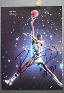 NBA Indiana Pacers UCLA Star Reggie Miller signed / handsigniert Magazin Foto - - Bild 1 von 1
