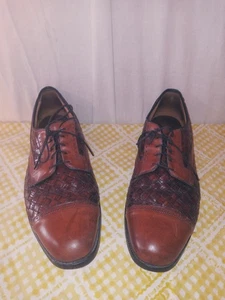 Scarpe Allen Edmonds Crandond | 13 D | Marrone | Pelle intrecciata - Foto 1 di 15