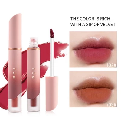 6 Colors Matte Velvet Lip Glaze Lip Mud Lipstick Makeup Lip Gloss Lipstick - Image 1 of 4