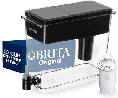 Brita UltraMax 27-Cup Water Dispenser Black BPA-Free w/ Standard Filter - Image 1 of 4