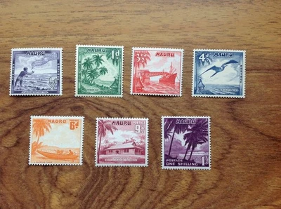Nauru QEII 1954-65 SG48 Set of 7 MH stamps. Free UK Postage - Image 1 of 3