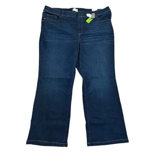 Lane Bryant Übergröße 28 Pull On High Rise Boot Cut Jeans Denim Hose Blau Neu mit Etikett - Bild 1 von 8