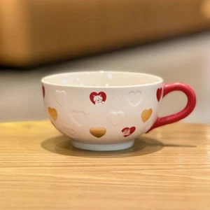 New 2024 China Starbucks 14oz Heart Shaped Cat Ceramic Mug - Picture 1 of 5