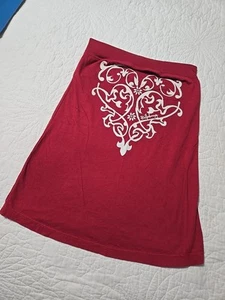 RARE Vintage 90s 2000s Billabong Tube Top Y2K Burgandy Women's Medium Heart - Bild 1 von 7