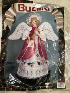 Vintage Bucilla Christmas Angel Treetop Centerpiece Felt Kit NOS Repackaged 1991 - Picture 1 of 7