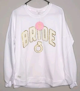 NWT Simply Southern Bride Crewneck White Top Pullover Sweatshirt Sz Large L - Picture 1 of 8