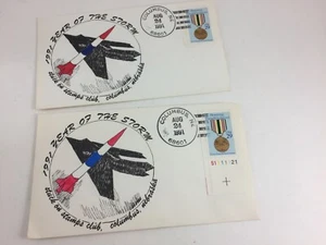 2 ENVELOPES FEATURING 1991 YEAR OF THE STORM PICTURES & DESERT STORM STAMPS 29 - Picture 1 of 2