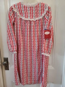Lanz Of Salzburg Girls Red Heart Tyrolean Classic Fleece Nightgown Sz 10/12 NEW - Picture 1 of 4