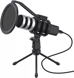 YOTTO USB Microphone 192KHZ/24BIT Condenser Cardioid Microphone Plug & Play PC - Picture 1 of 8