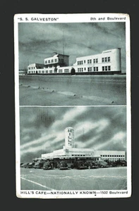 vtg POSTCARD " S.S. GALVESTON " / HILL'S CAFE BEND IN BOTTOM SEE PIC. 1942 - Picture 1 of 2