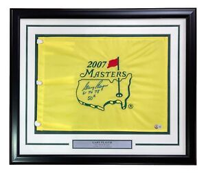 Gary Player Signed Framed 2007 Masters Golf Flag 61 74 78 50th BAS BF33982