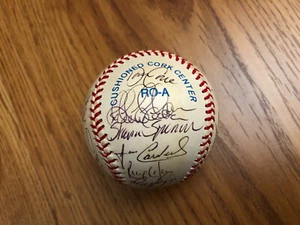 1999 Yankees WS Champion team signed baseball Derek Jeter Joe Torre Pettitte JSA - Picture 1 of 6