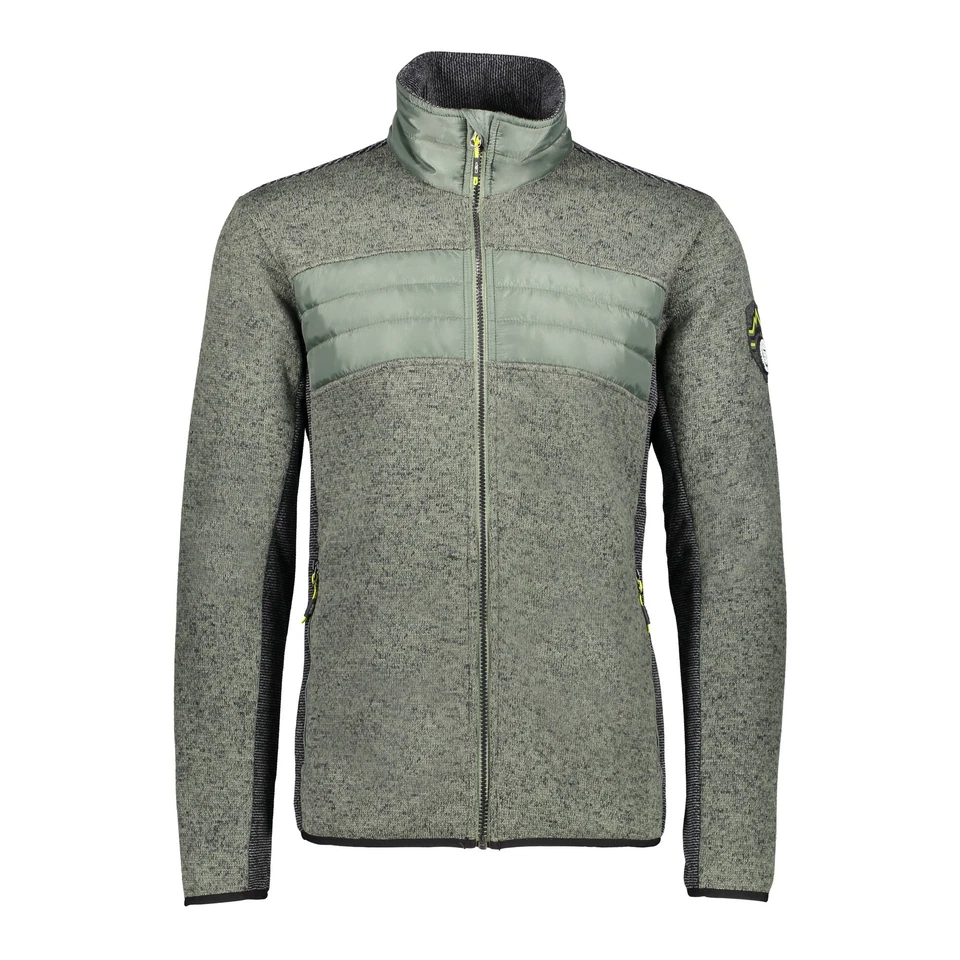 CMP Chaqueta De Forro Polar Hombre Verde Transpirable Aislante Jaspeado - Imagen 1 de 1