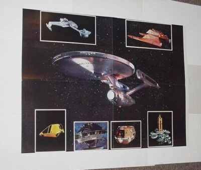 Póster de Star Trek # 6 Película Klingon Battle Cruiser Vulcan Shuttle USS Enterprise  Foto 1 de 3