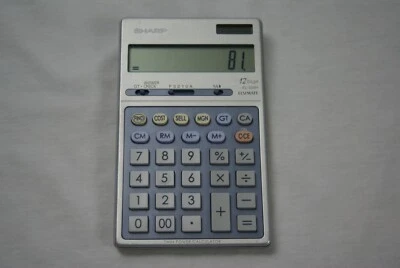 Sharp ELSIMATE EL-339H 12 Digit Desk Calculator, Twin Power Solar - Image 1 of 4