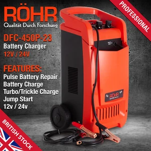 Röhr Car Battery Charger Heavy Duty Fast Maintainer Charge 12v 24v DFC-450P