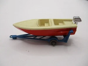 MATCHBOX LESNEY #48B V-1 SPORT BOAT CODE 3 MODIFIED W/GPW AND CHROME OUTBOARD! - Picture 1 of 18