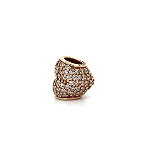Pandora 14 Karat Pave Heart with Cubic Zirconia Charm 750828CZ NWOT - Foto 1 di 3